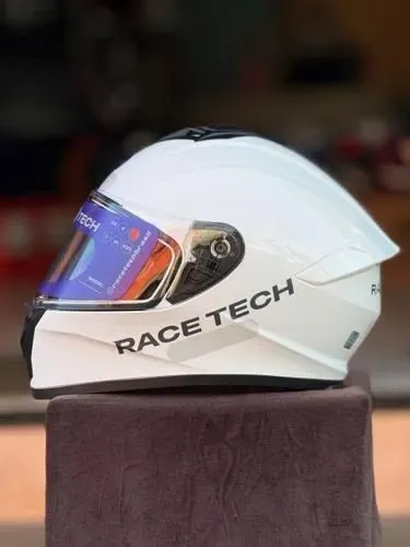 Capacete Race Tech Hit Monocolor Branco Tamanho Do Capacete
