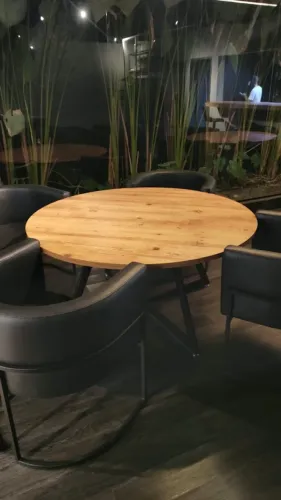 Mesa Estilo Industrial Redonda
