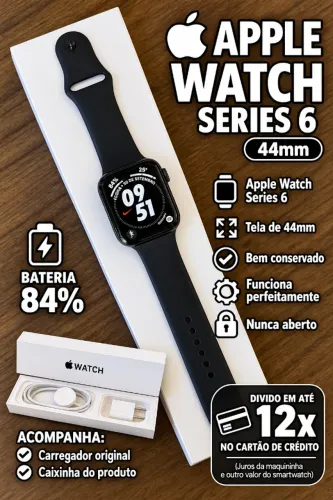Apple Watch Series 6 44mm - Preto