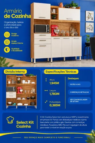 KIT COZINHA SELECT 1.78m