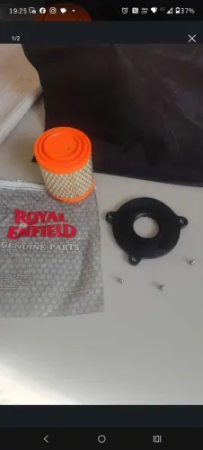 Filtro de ar original Royal Hunter 350 e tampa de alto fluxo