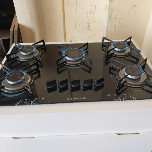 Fogao cooktop com armário