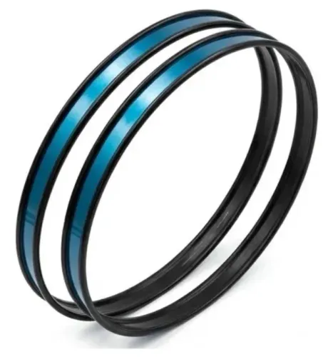 Par de Aros de Bumbo 22 Prime America - Preto e Azul