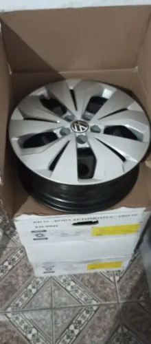4 Rodas de Ferro Original T-Cross com Calota - Nunca Rodada - Estado de Zero