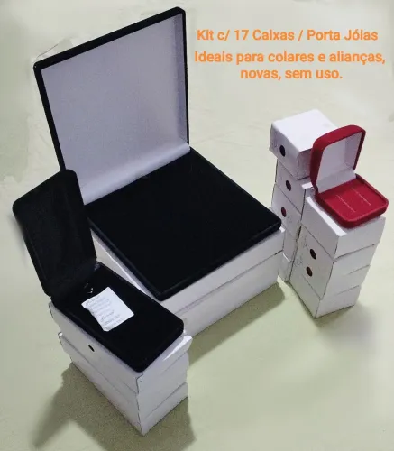 Lote com 17 Caixas para Joias, Alianças, Colares e Pulseiras - Novas