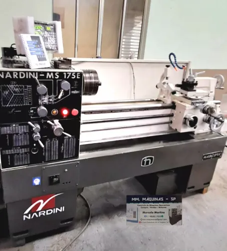 torno mecânico nardini mascote 175E completo com digital barramento retificado