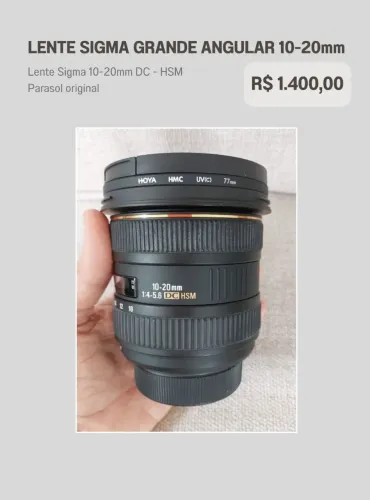 Lente Sigma - Nikon Grande Angular 10-20mm