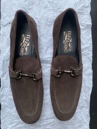 Sapato Salvatore Ferragamo Original Camurça Marrom - Itália