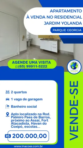 Apartamento à Venda no Residencial Jardim Yolanda - Parque Georgia em Cuiabá/MT
