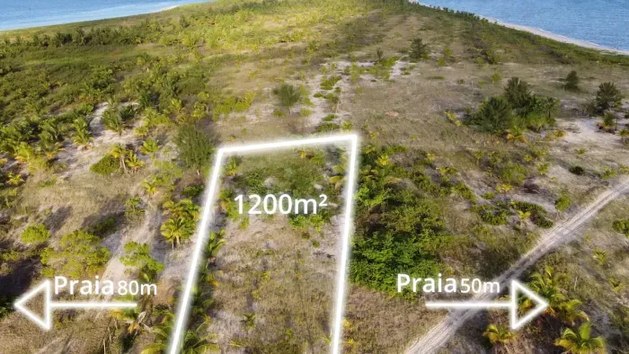 1200 m² pé na areia na Ilha do Contrato