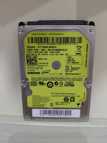 HD 1TB para Notebook / PC / PS3 / PS4 / Xbox - SAMSUNG | MODELO: ST1000LM024