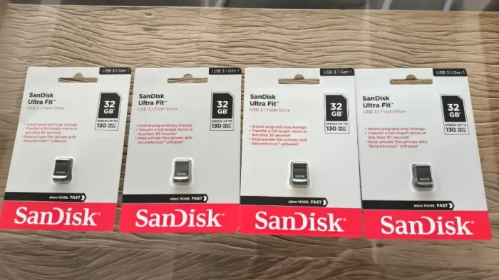 kit 4 unidades Pendrive San Disk ultra Fit 32GB - novo lacrado