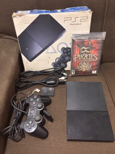 PlayStation 2 Slim + Controle Original + Jogo Original
