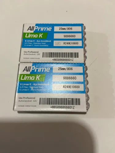 Kit 2 Caixas Lima K Série Especial AllPrime 25mm #06 Odonto