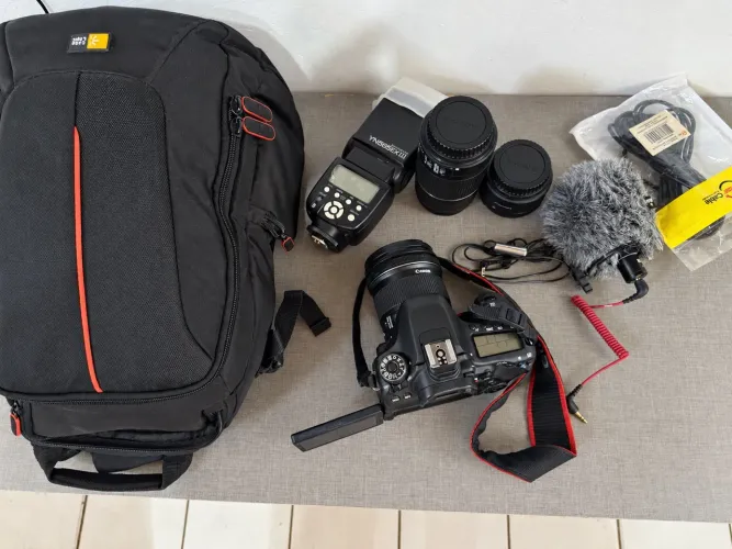 CÂMERA CANON 80D COM KIT