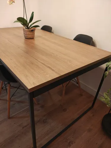 Mesa De Jantar Estilo Industrial, retangular