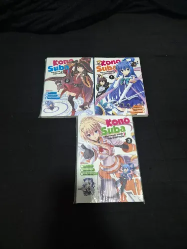 Mangá konosuba - Abençoado mundo maravilhos Vol.01 ao Vol.03