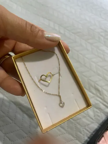Brinco e cordão em ouro 18 k