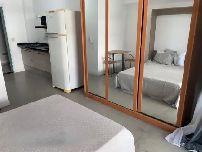 Lote móveis studio Pinheiros: guarda-roupa, cama casal, geladeira, cozinha - leve tudo