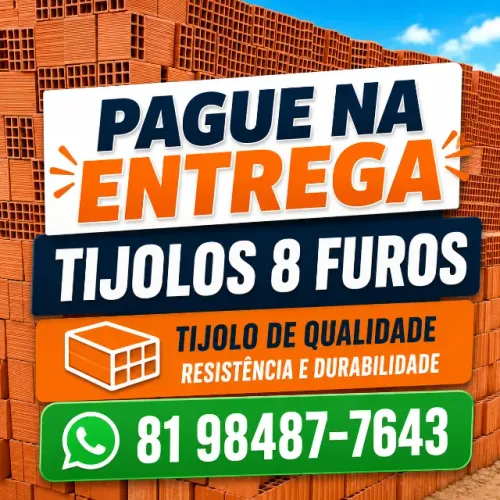 TIJOLO TIJOLOS - DIRETO DE FÁBRICA(RECIFE E REGIÃO METROPOLITANA - PAGUE NA ENTREGA)