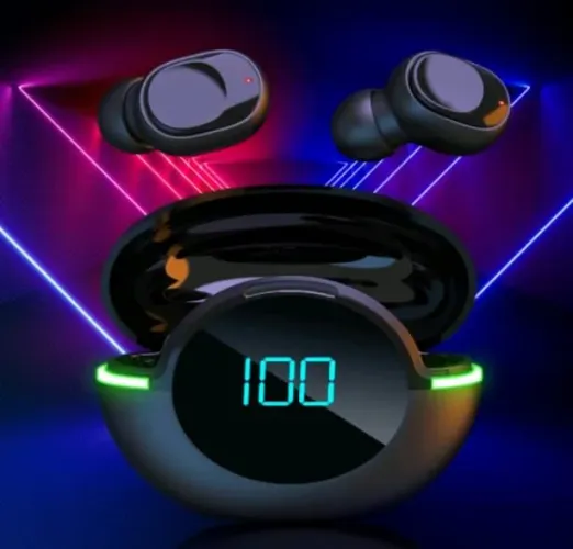 Fone de ouvido portátil intra auricular TWS