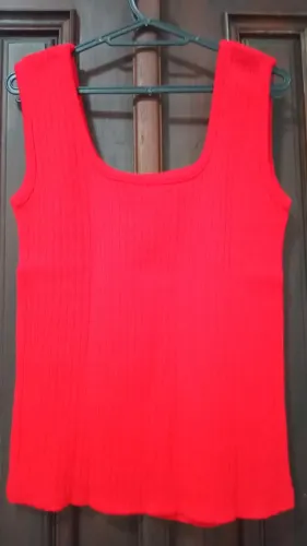 blusa feminina regata em linha tamanho único vermelha nunca usada sem etiqueta