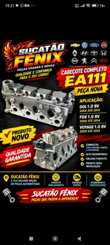 CABEÇOTE COMPLETO EA111 novo