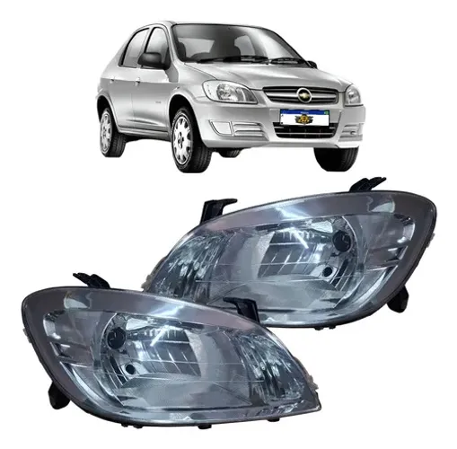 Par Farol Celta 2006 A 2016 Prisma 2007 A 2012 Cromado Ambos Lados