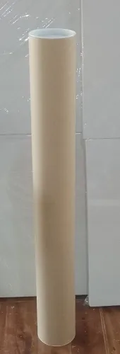 Tubos de papelão de 1 metro de altura e 12 de diâmetro, com tampa de plástico