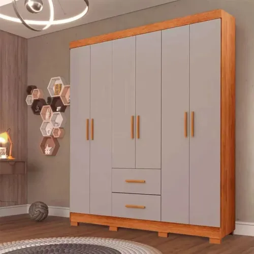 Guarda-Roupa 6 Portas Sallêto Moderno e Funcional