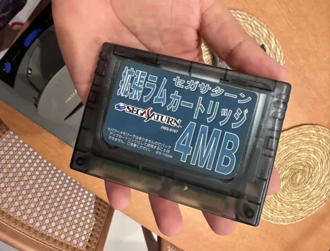 Cartucho de expansão 4mb Sega Saturn + Memory card