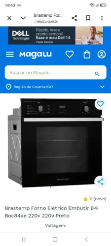 Fogão elétrico brastemp