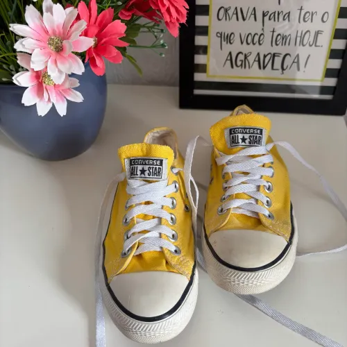 Tênis converse all star amarelo 35