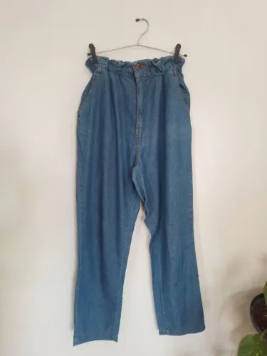 Calça jeans Slouchy azul claro