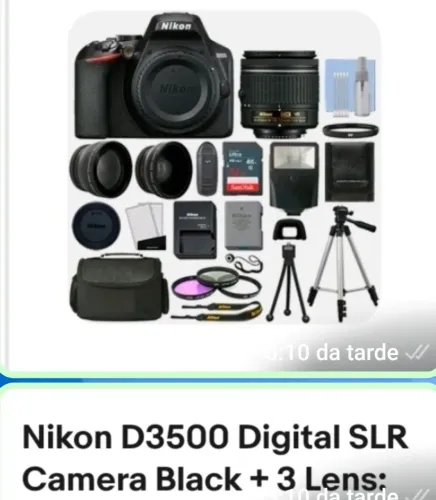 Camera Nikon D3500 + Acessórios