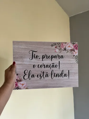 Placa para casamento