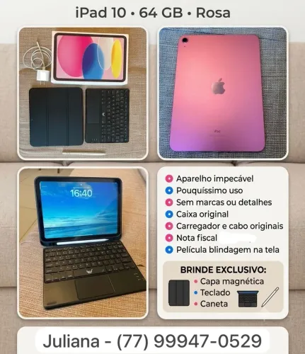 iPad 10 com acessórios / Impecável