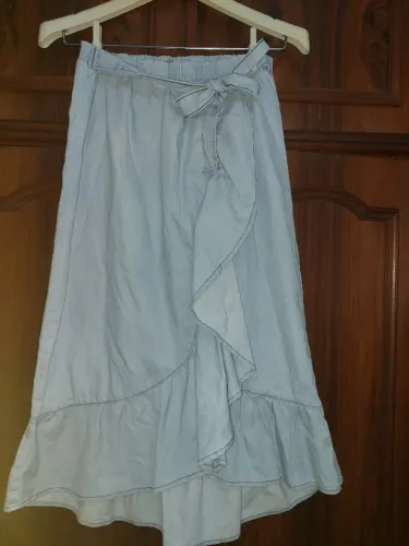 Saia midi jeans 34