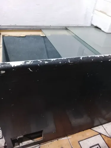 Freezer tampa de vidro