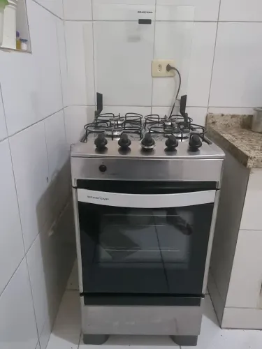Fogão Brastemp Clean 4 Bocas Inox - Seminovo, Excelente Estado!