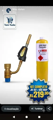 Maçarico automático + gás map