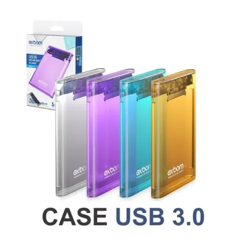 Case para Hd Externo 2.5 transparente USB 3.0