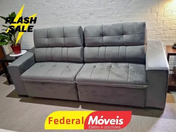 Sofá 2,30m Retrátil e Reclinável Campeão de Vendas - Mega Promoção