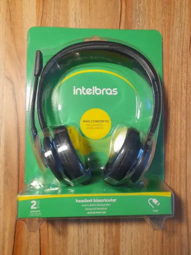 Headset Intelbras WHS 60 Duo USB Novo Lacrado