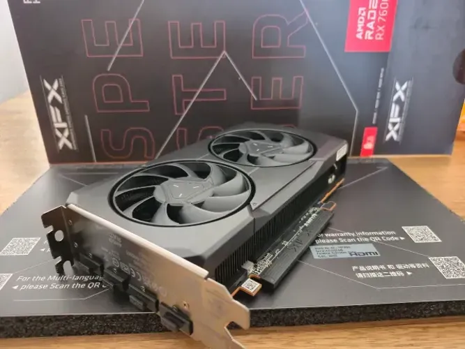 Placa de Vídeo RX 7600 XFX 8GB GDDR6 Dual Fan AMD Gamer
