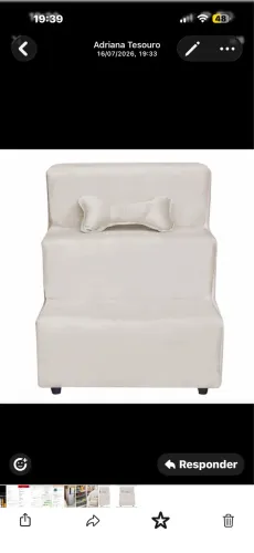 Vendo escada pet 3 degraus bege veludo nova.