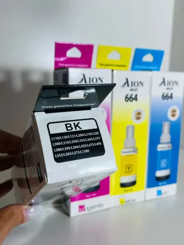Tinta Corante 664 para Impressoras Epson e Hp Kit 4 cores Promoção