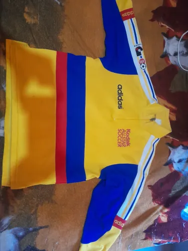 Jaqueta vintage Adidas J-League (Kodak Alltar Soccer de 2002)