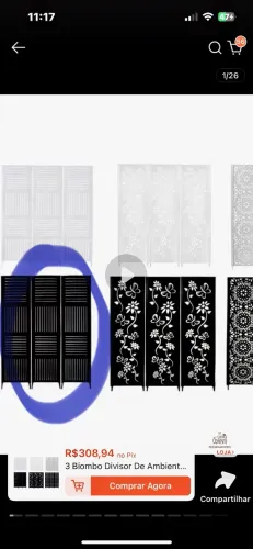 3 Biombo divisor de ambiente MDF