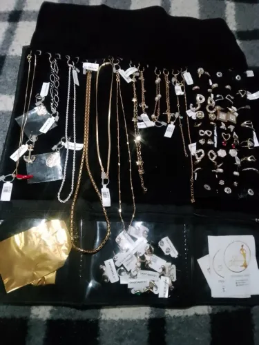 Estojo De Semi jóias Banho em Ouro e prata